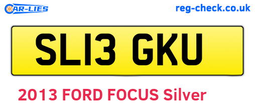 SL13GKU are the vehicle registration plates.