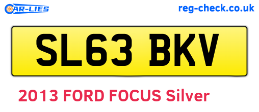 SL63BKV are the vehicle registration plates.