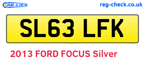 SL63LFK are the vehicle registration plates.