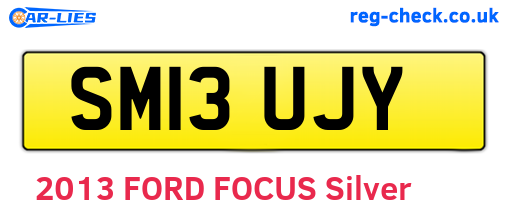 SM13UJY are the vehicle registration plates.