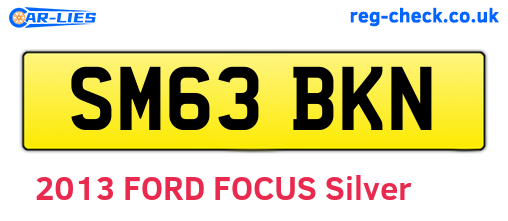 SM63BKN are the vehicle registration plates.