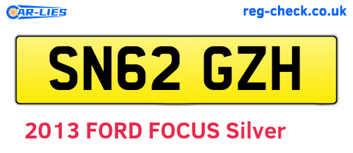 SN62GZH are the vehicle registration plates.