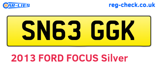 SN63GGK are the vehicle registration plates.