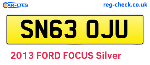 SN63OJU are the vehicle registration plates.