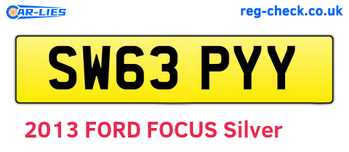SW63PYY are the vehicle registration plates.