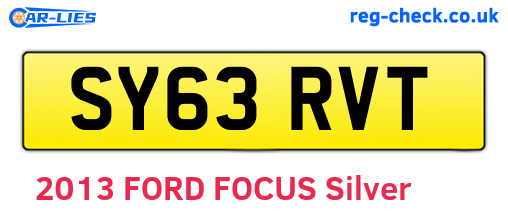 SY63RVT are the vehicle registration plates.