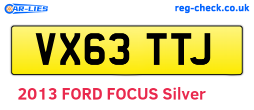 VX63TTJ are the vehicle registration plates.