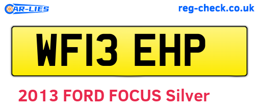WF13EHP are the vehicle registration plates.