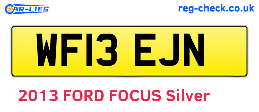WF13EJN are the vehicle registration plates.