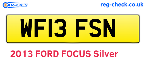 WF13FSN are the vehicle registration plates.
