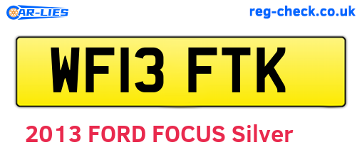 WF13FTK are the vehicle registration plates.