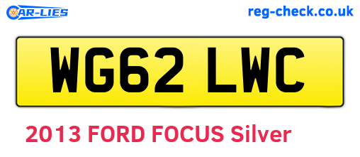 WG62LWC are the vehicle registration plates.