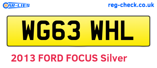 WG63WHL are the vehicle registration plates.