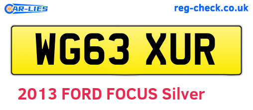 WG63XUR are the vehicle registration plates.