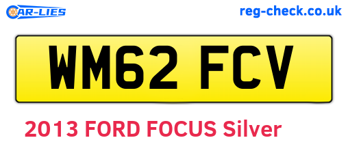 WM62FCV are the vehicle registration plates.