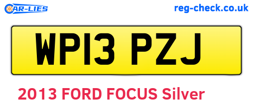 WP13PZJ are the vehicle registration plates.