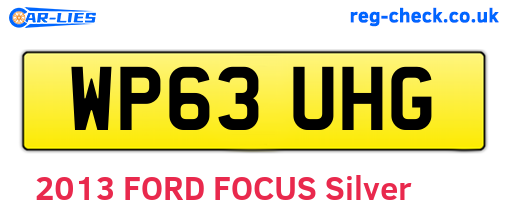 WP63UHG are the vehicle registration plates.