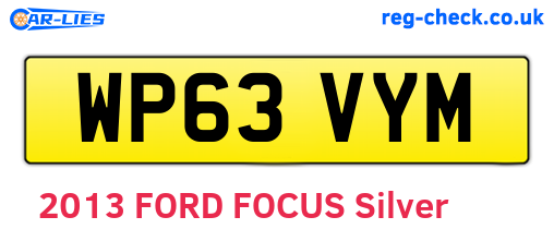 WP63VYM are the vehicle registration plates.