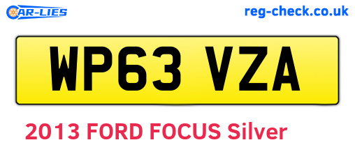 WP63VZA are the vehicle registration plates.