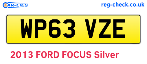 WP63VZE are the vehicle registration plates.