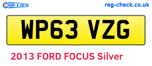 WP63VZG are the vehicle registration plates.