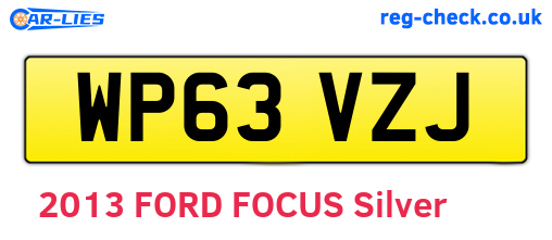 WP63VZJ are the vehicle registration plates.