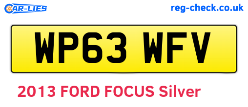 WP63WFV are the vehicle registration plates.