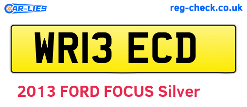 WR13ECD are the vehicle registration plates.