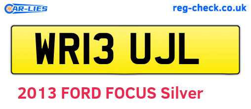 WR13UJL are the vehicle registration plates.