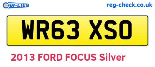 WR63XSO are the vehicle registration plates.