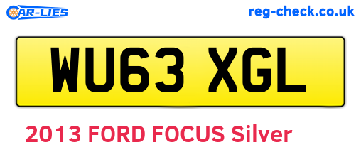 WU63XGL are the vehicle registration plates.