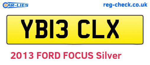 YB13CLX are the vehicle registration plates.