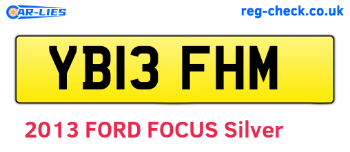 YB13FHM are the vehicle registration plates.