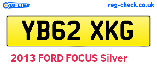 YB62XKG are the vehicle registration plates.