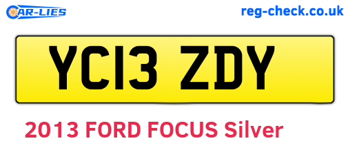 YC13ZDY are the vehicle registration plates.