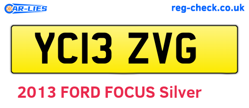 YC13ZVG are the vehicle registration plates.
