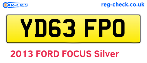 YD63FPO are the vehicle registration plates.