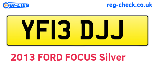 YF13DJJ are the vehicle registration plates.