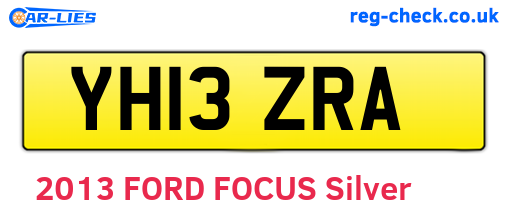 YH13ZRA are the vehicle registration plates.