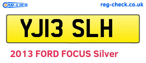 YJ13SLH are the vehicle registration plates.