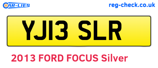 YJ13SLR are the vehicle registration plates.