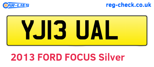 YJ13UAL are the vehicle registration plates.