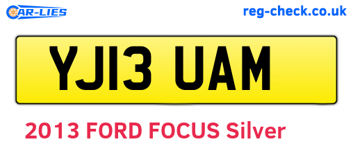 YJ13UAM are the vehicle registration plates.