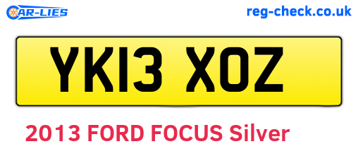YK13XOZ are the vehicle registration plates.
