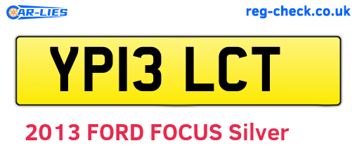 YP13LCT are the vehicle registration plates.