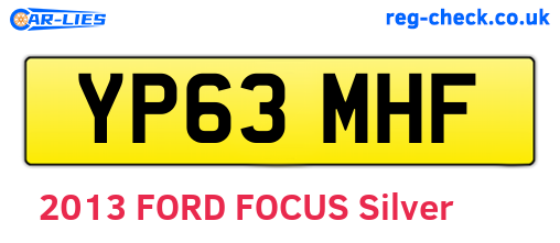 YP63MHF are the vehicle registration plates.