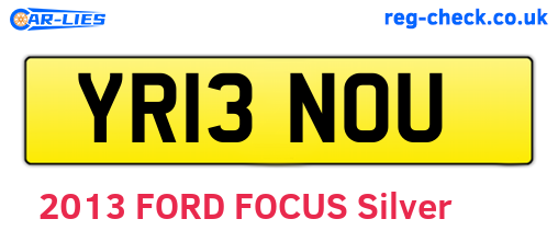 YR13NOU are the vehicle registration plates.