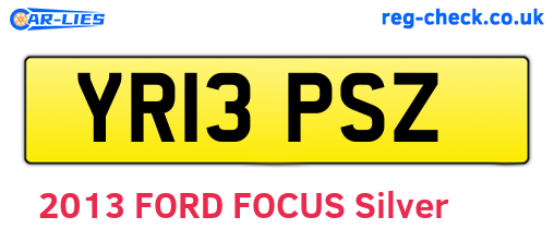 YR13PSZ are the vehicle registration plates.