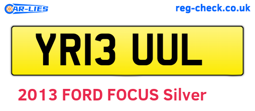 YR13UUL are the vehicle registration plates.