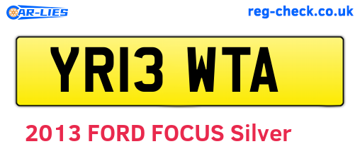 YR13WTA are the vehicle registration plates.
